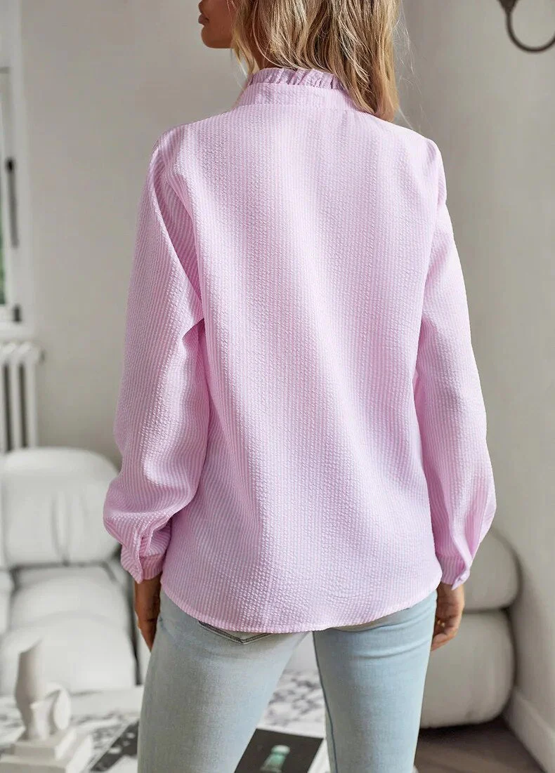 Marcelina - Elegant Polo Blouse - Image 9