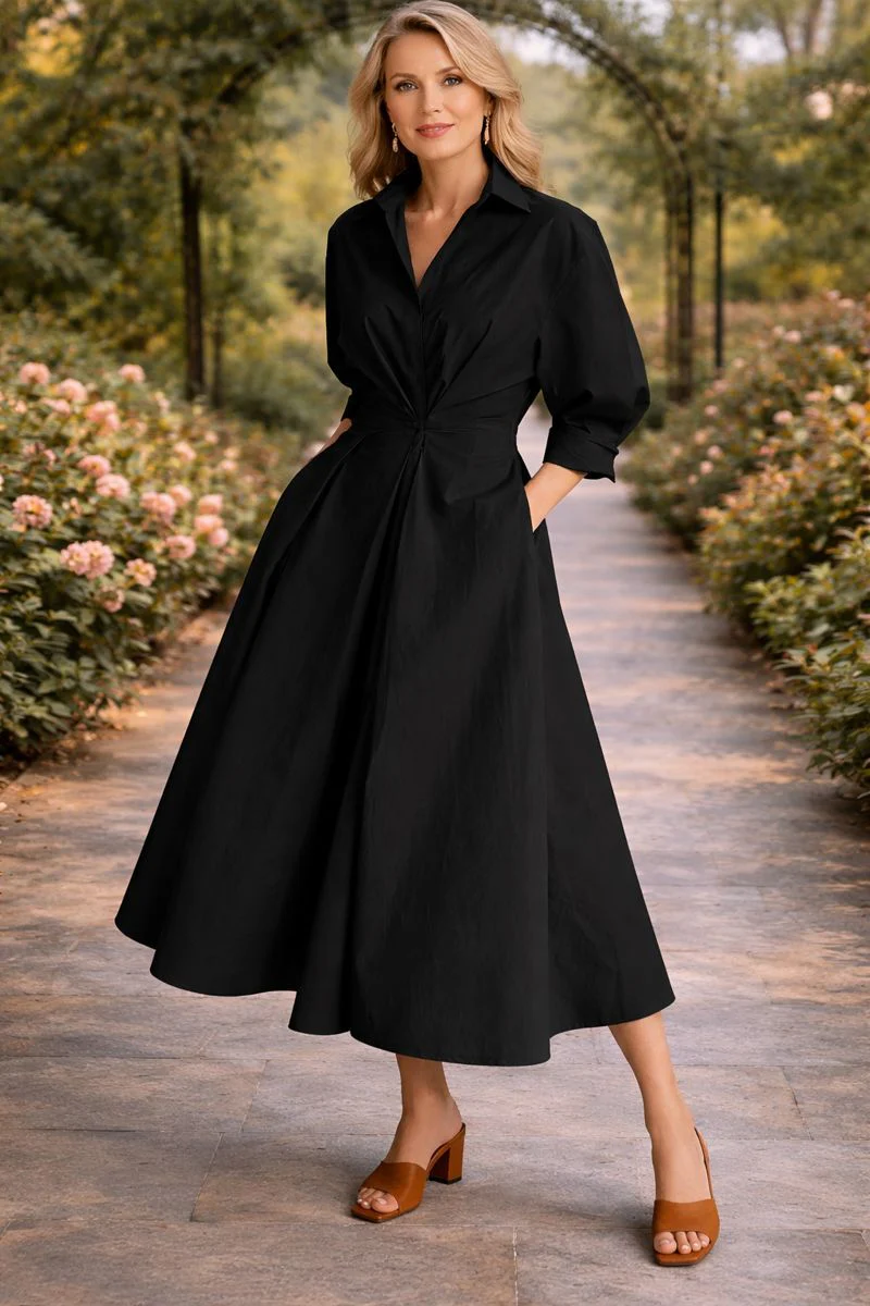 Monroe | Wrap-Front Flowing Maxi Dress - Image 3