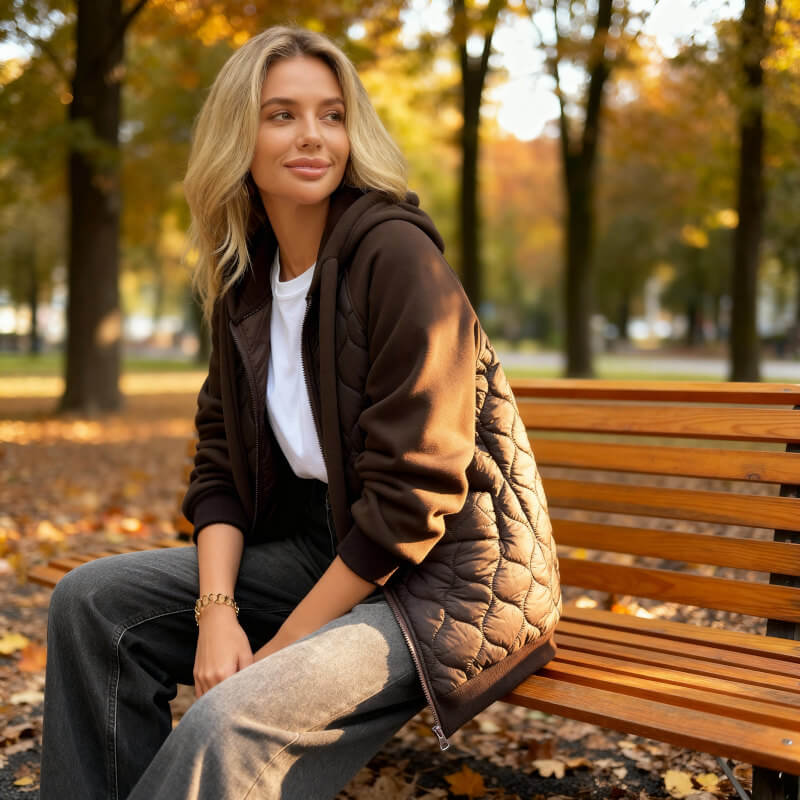 NATALIE | QUILTED HOODIE JACKET - Image 2