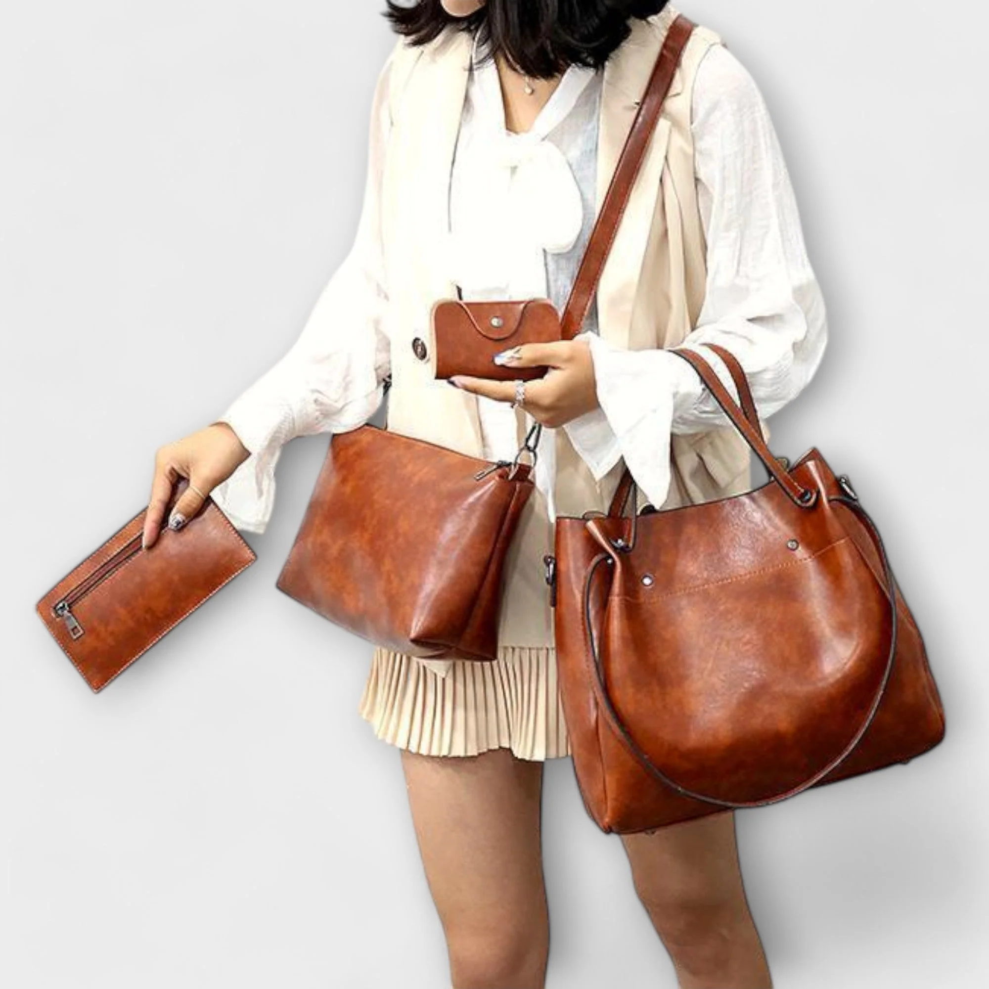 Olivia - 4-Piece Vintage Bag Set - Image 2