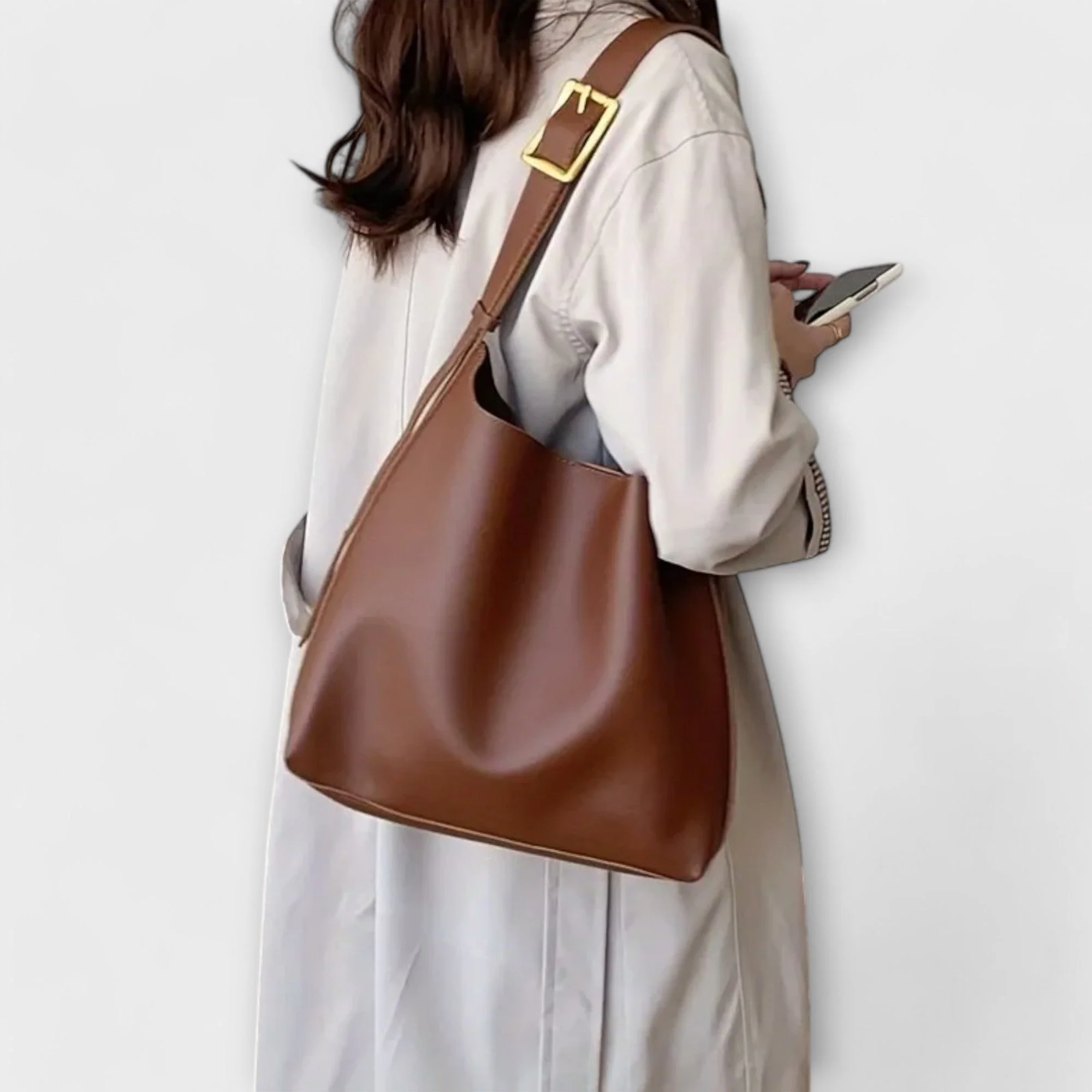 Olivia – Elegant Leather Shoulder Bag - Image 2