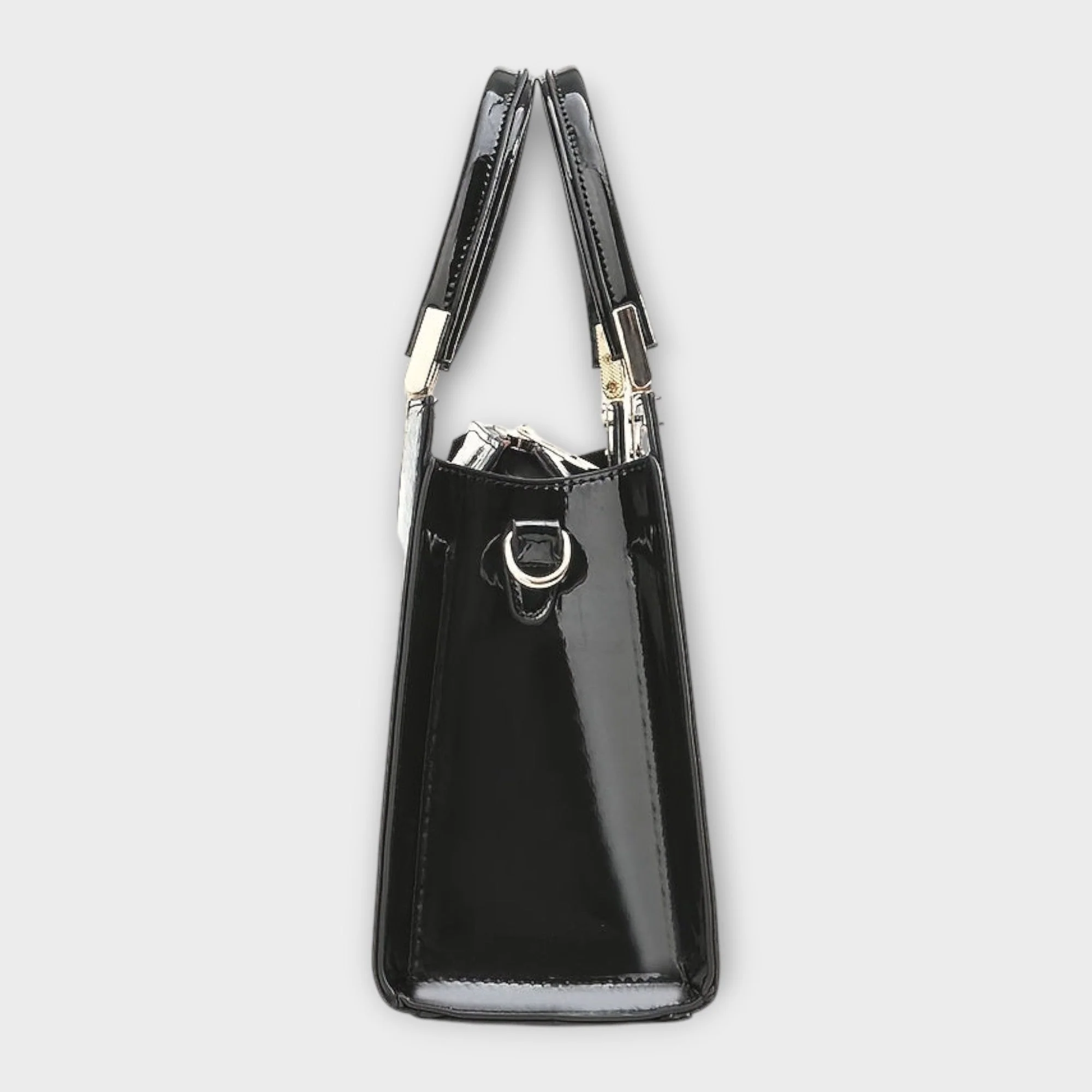 Olivia - Glossy Crocodile Pattern Handbag - Image 3
