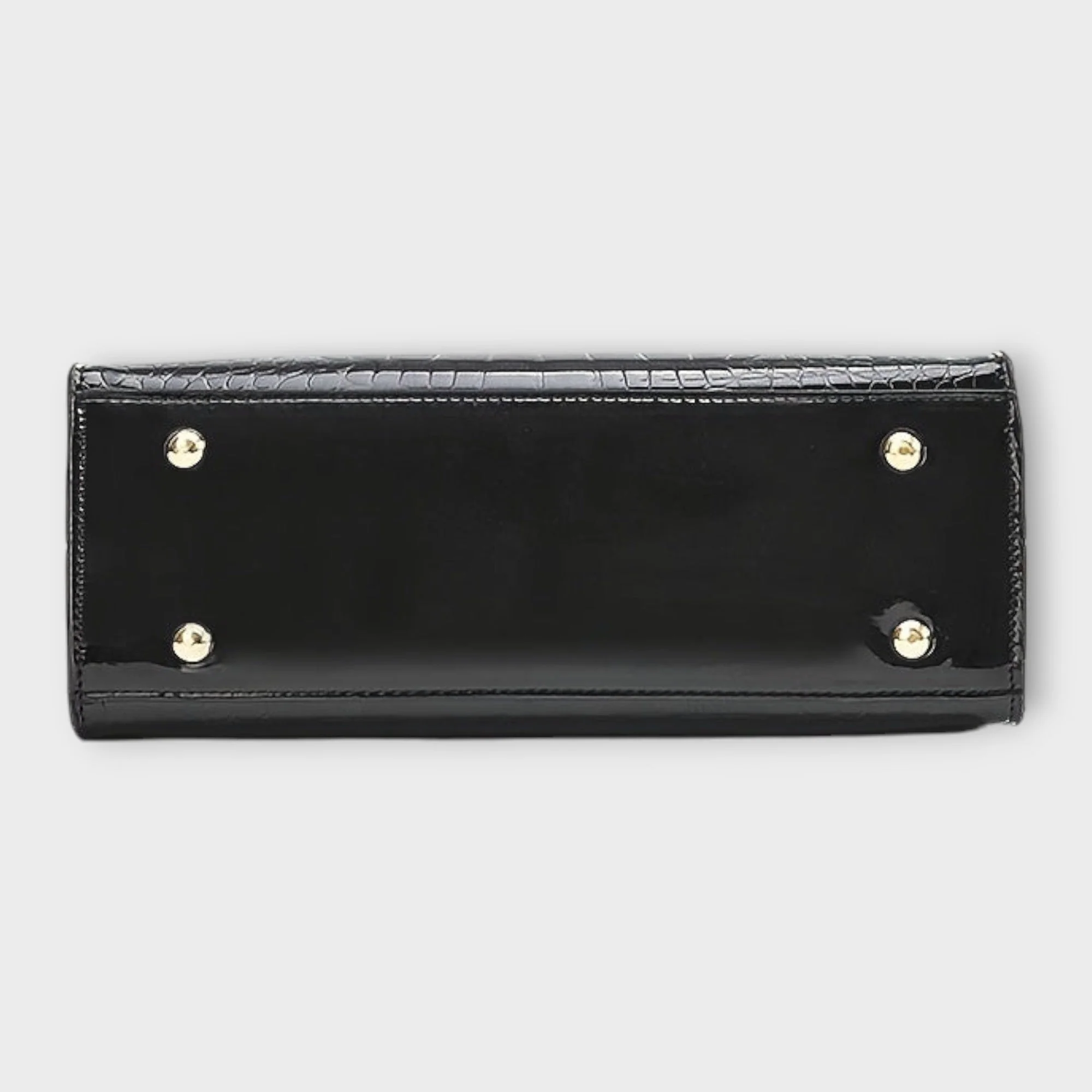 Olivia - Glossy Crocodile Pattern Handbag - Image 4