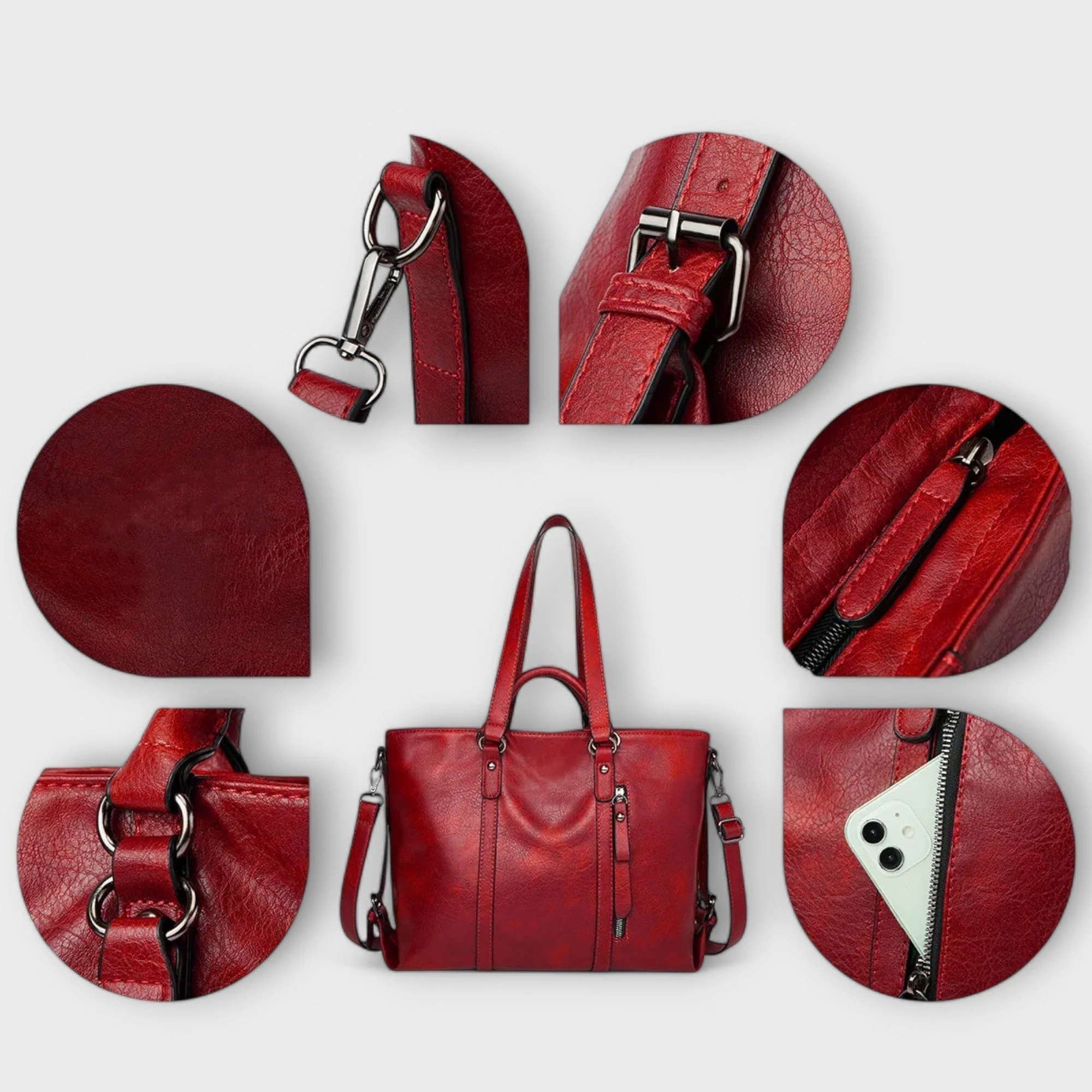 Olivia - Large Leather Bag - Image 4