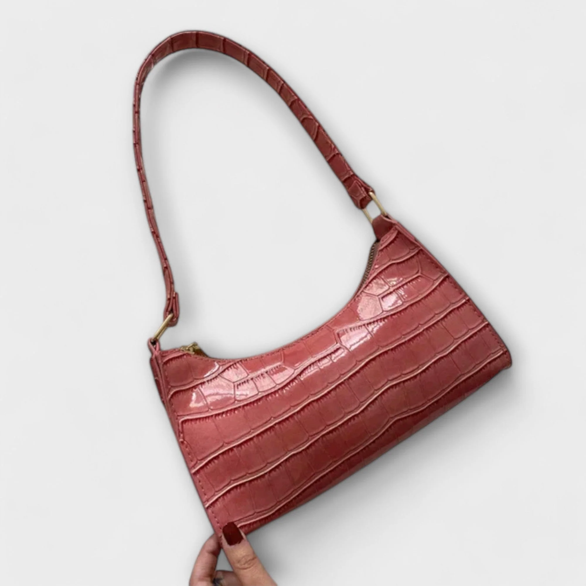Olivia - Shiny Leather Bag - Image 8