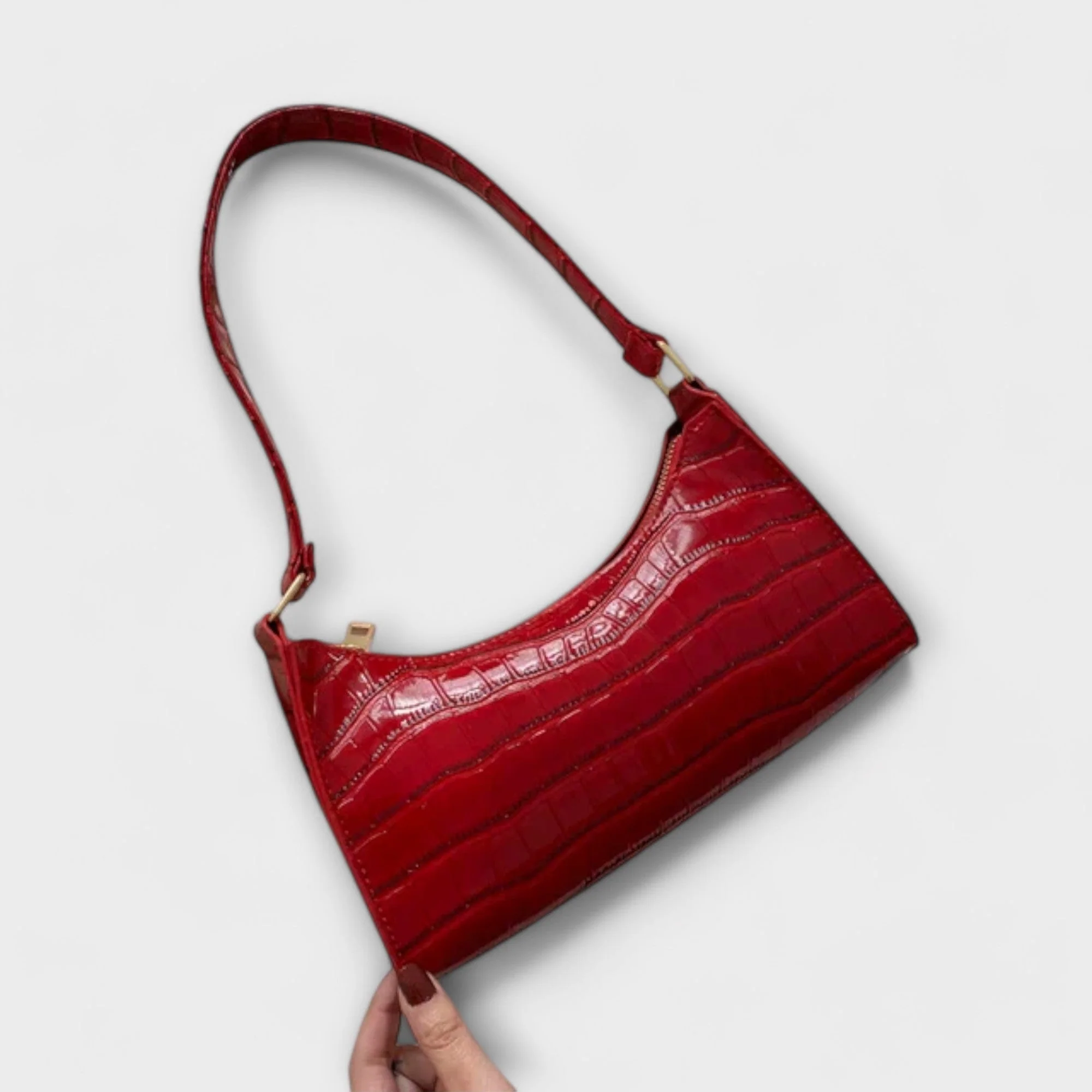 Olivia - Shiny Leather Bag - Image 9