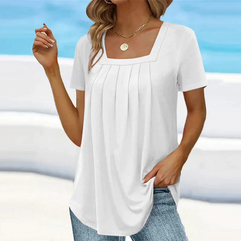 Sabryn - Elegant Pleated Blouse - Image 2