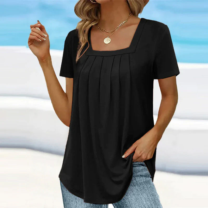 Sabryn - Elegant Pleated Blouse - Image 4