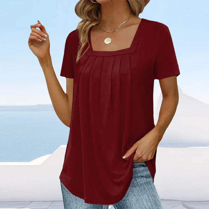 Sabryn - Elegant Pleated Blouse - Image 7