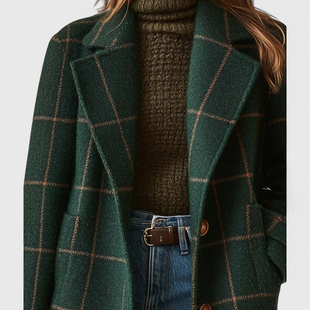Sally – Classic Check Coat - Image 2