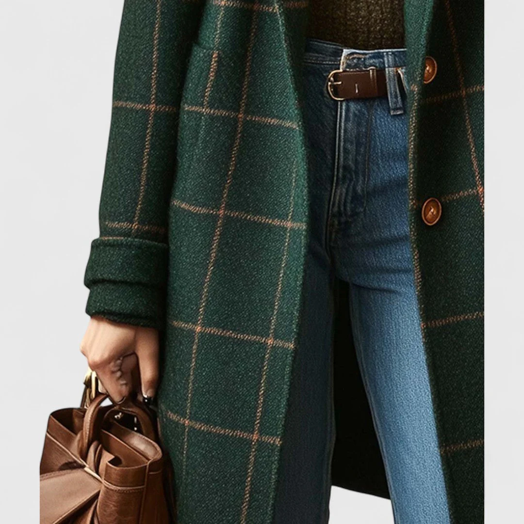 Sally – Classic Check Coat - Image 3