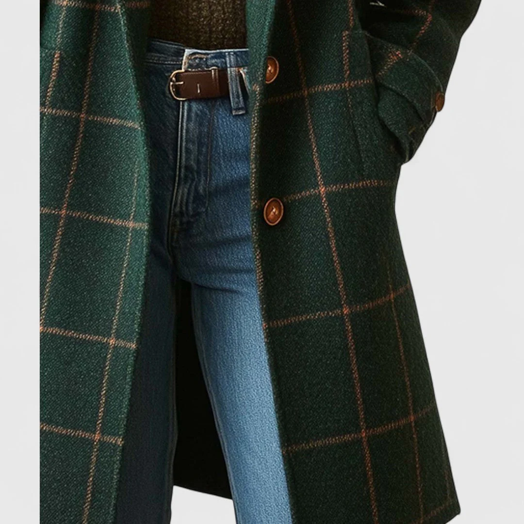 Sally – Classic Check Coat - Image 4