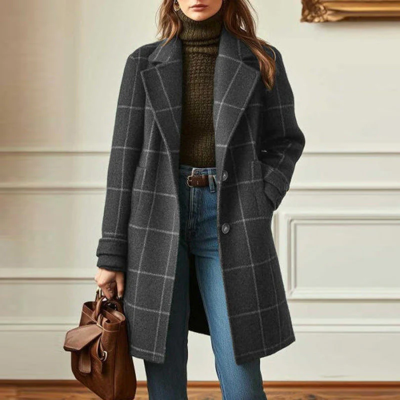 Sally – Classic Check Coat - Image 5