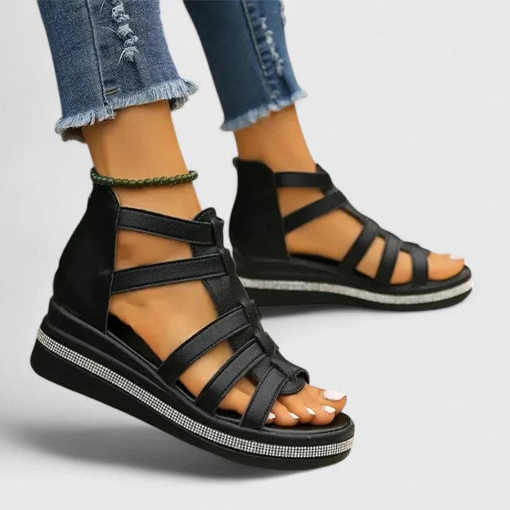 Samantha | Gladiator Wedge Sandals - Image 10