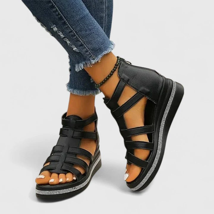 Samantha | Gladiator Wedge Sandals - Image 11