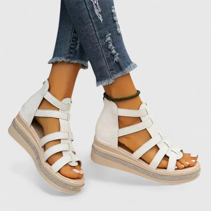 Samantha | Gladiator Wedge Sandals - Image 3