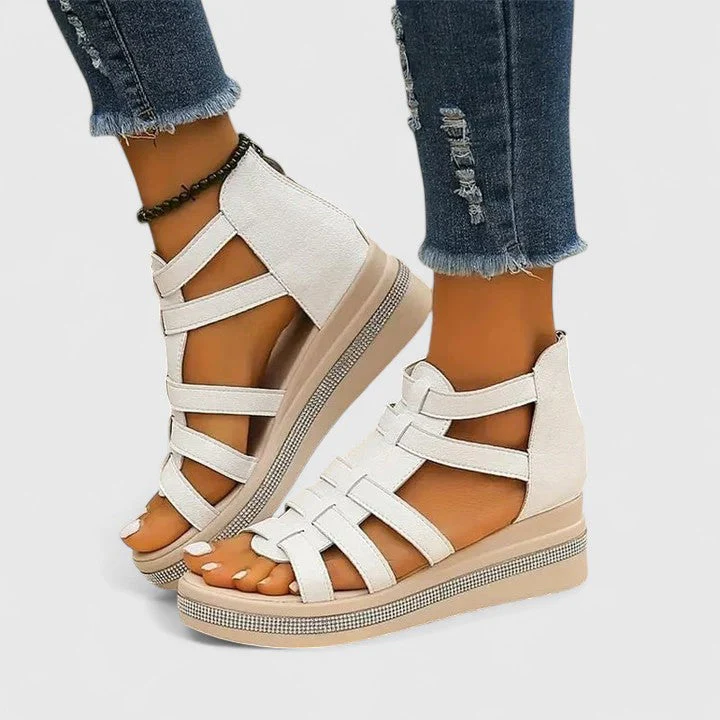 Samantha | Gladiator Wedge Sandals - Image 4