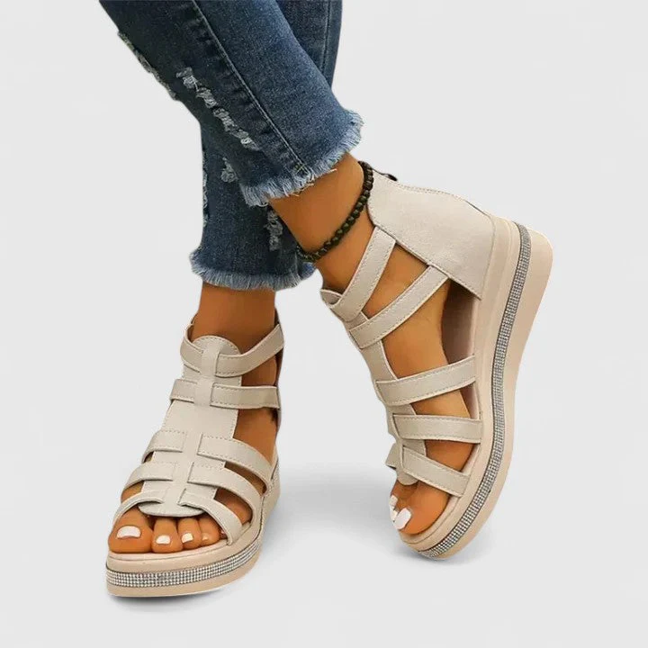 Samantha | Gladiator Wedge Sandals - Image 6