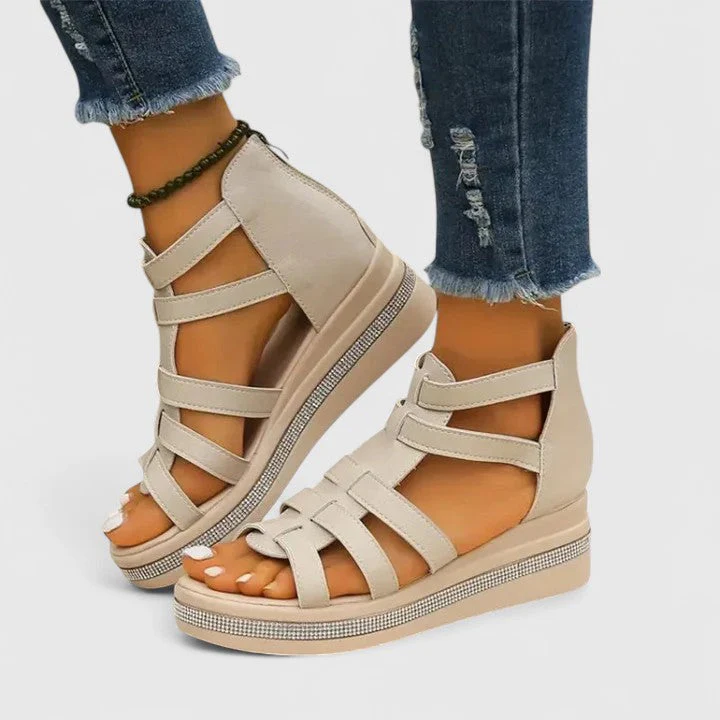 Samantha | Gladiator Wedge Sandals - Image 7