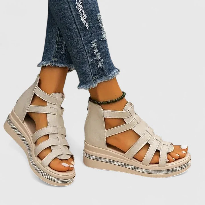 Samantha | Gladiator Wedge Sandals - Image 8