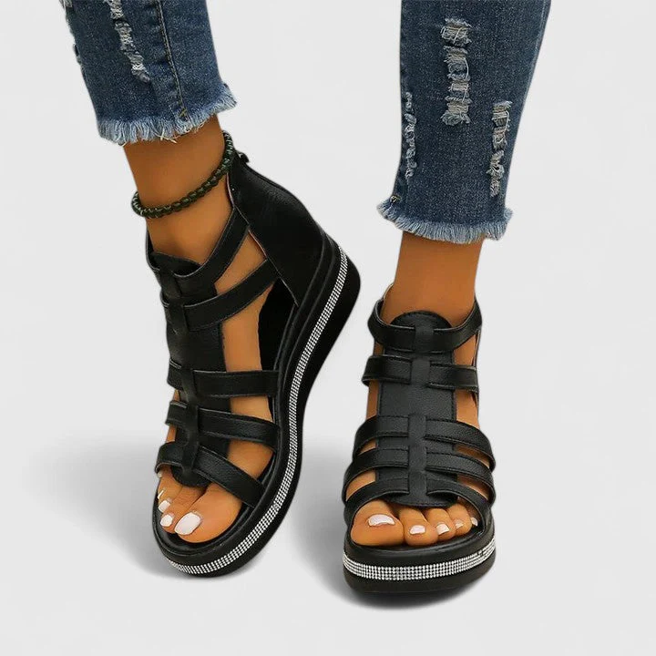 Samantha | Gladiator Wedge Sandals - Image 9