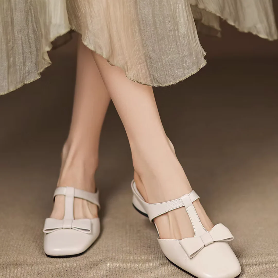Shiena | Square Toe Slippers - Image 2