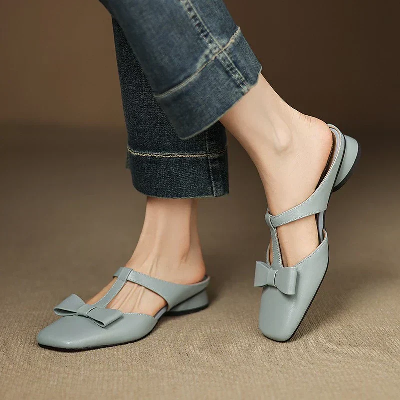 Shiena | Square Toe Slippers - Image 4