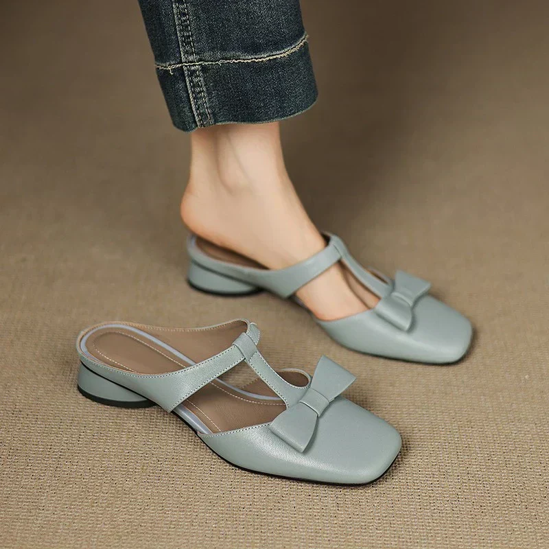 Shiena | Square Toe Slippers - Image 6