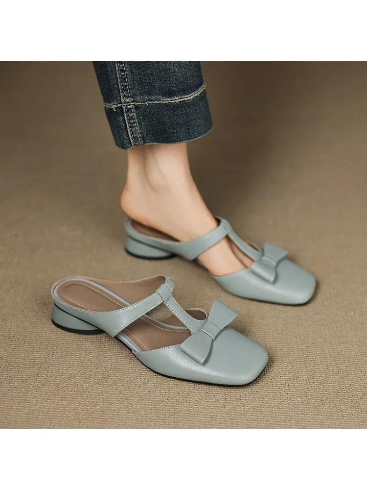 Shiena | Square Toe Slippers - Image 7