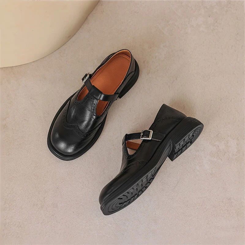 Vina | Leather Mary Janes - Image 6