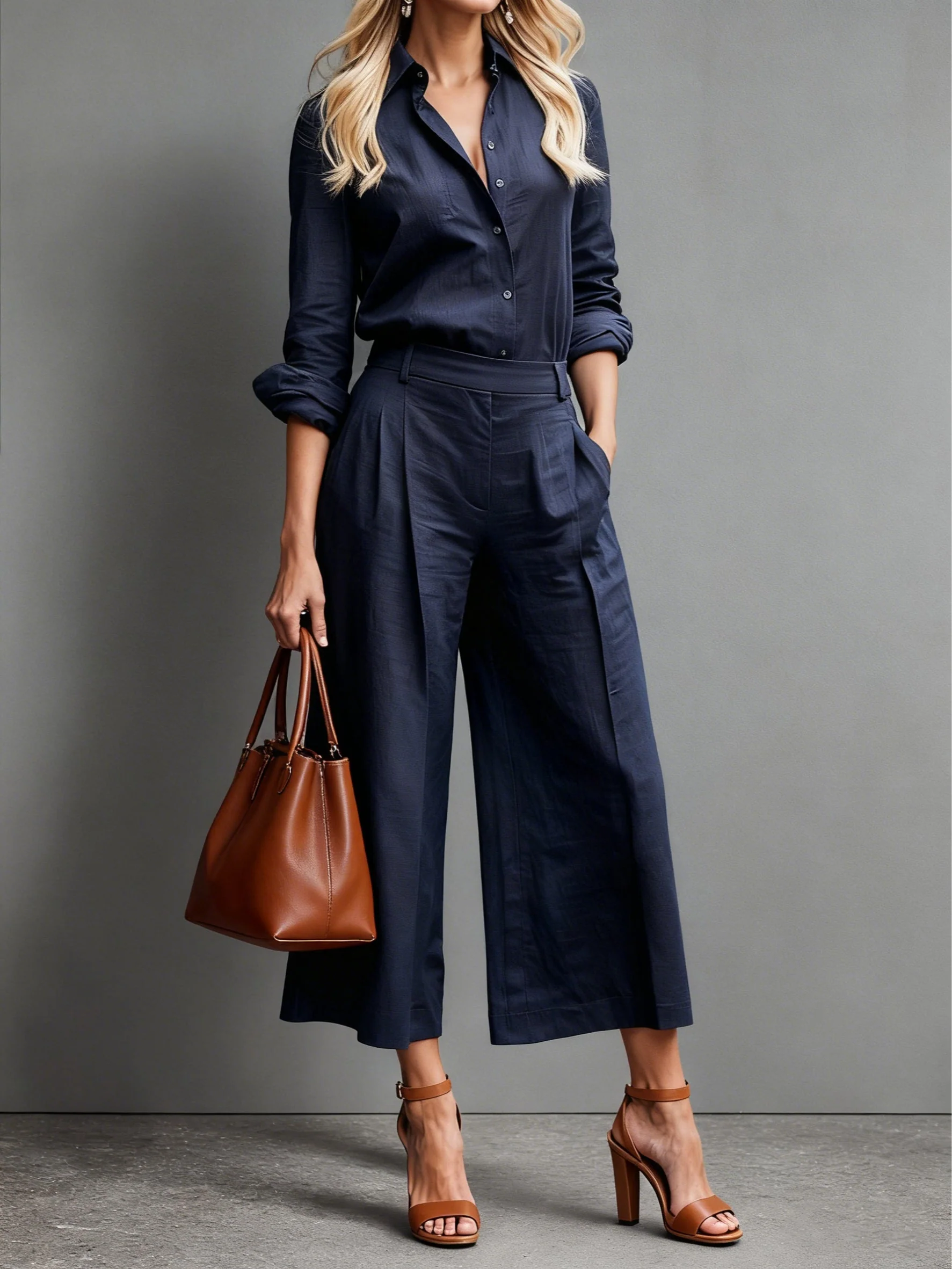 Wilma | Capri Pants and Loose Shirt Set - Image 3