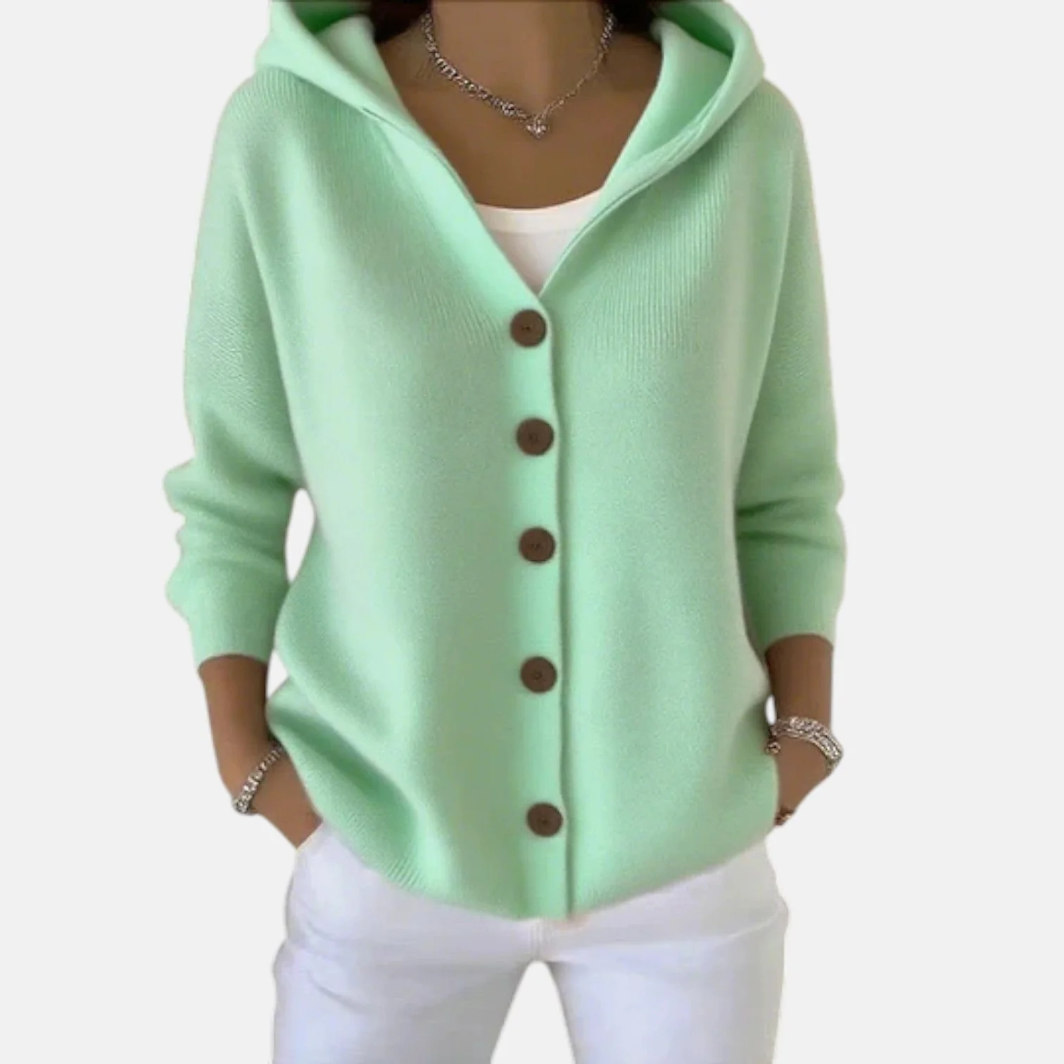 Zoé – Soft Hooded Knit Cardigan for Effortless Everyday Comfort - Image 4