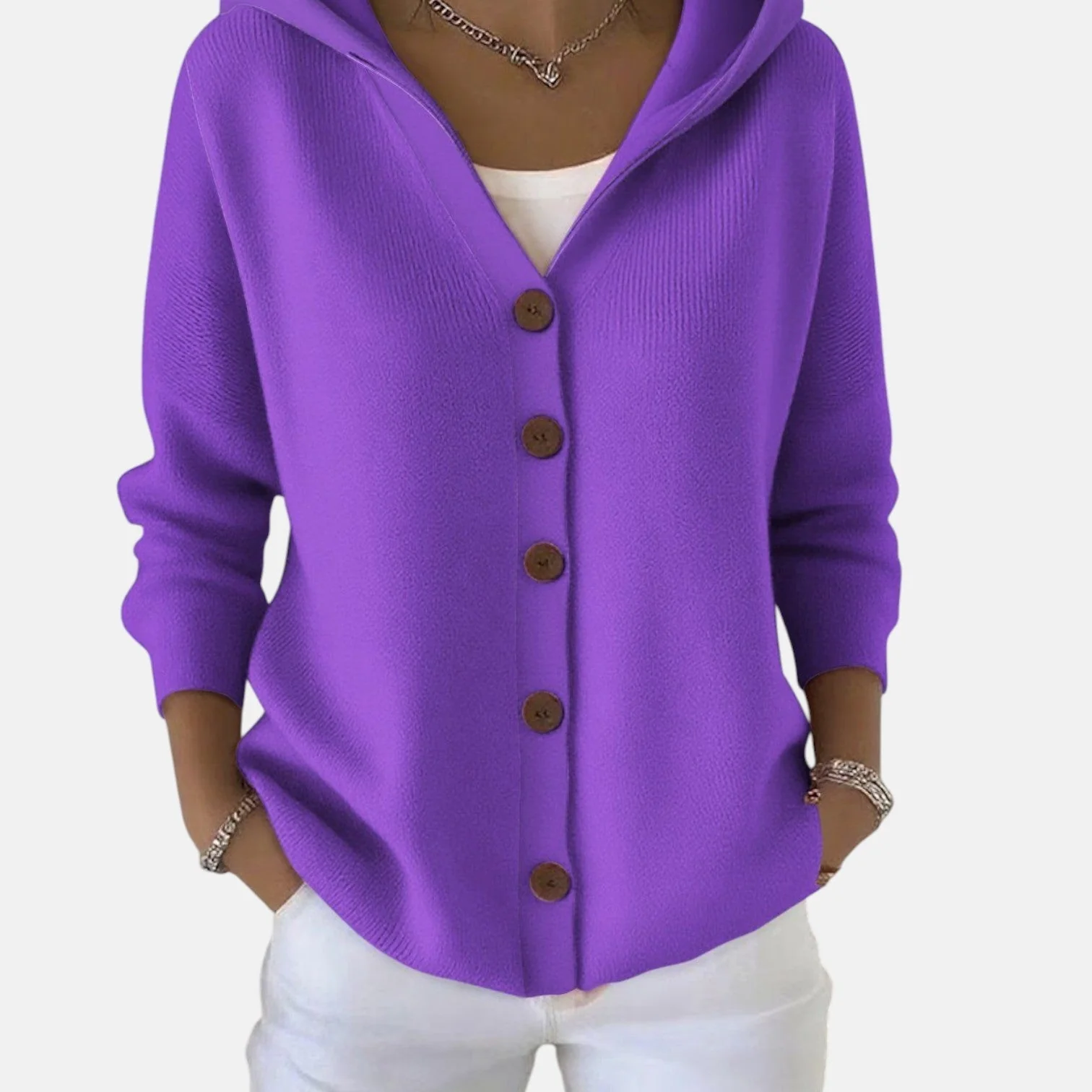 Zoé – Soft Hooded Knit Cardigan for Effortless Everyday Comfort - Image 7