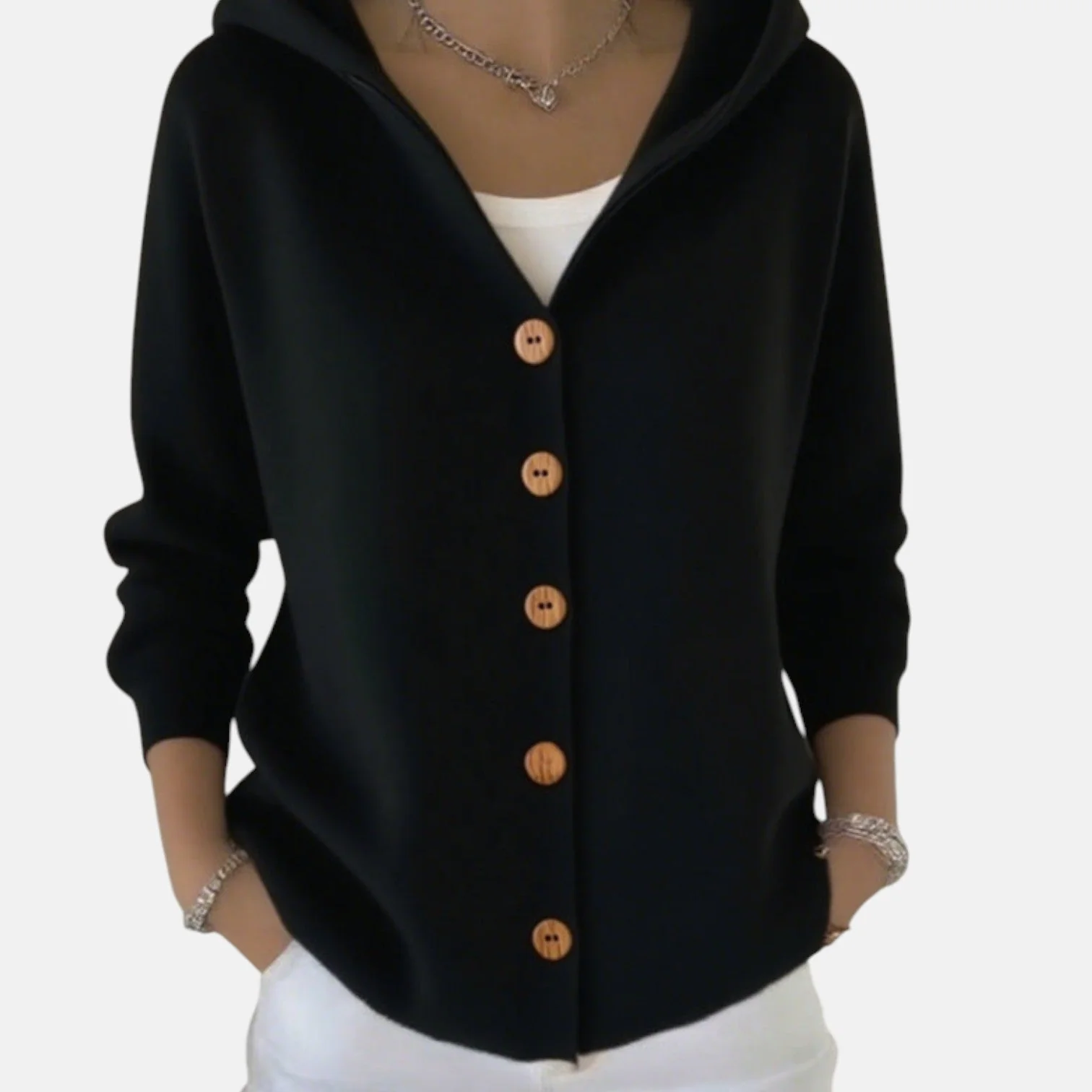 Zoé – Soft Hooded Knit Cardigan for Effortless Everyday Comfort - Image 8