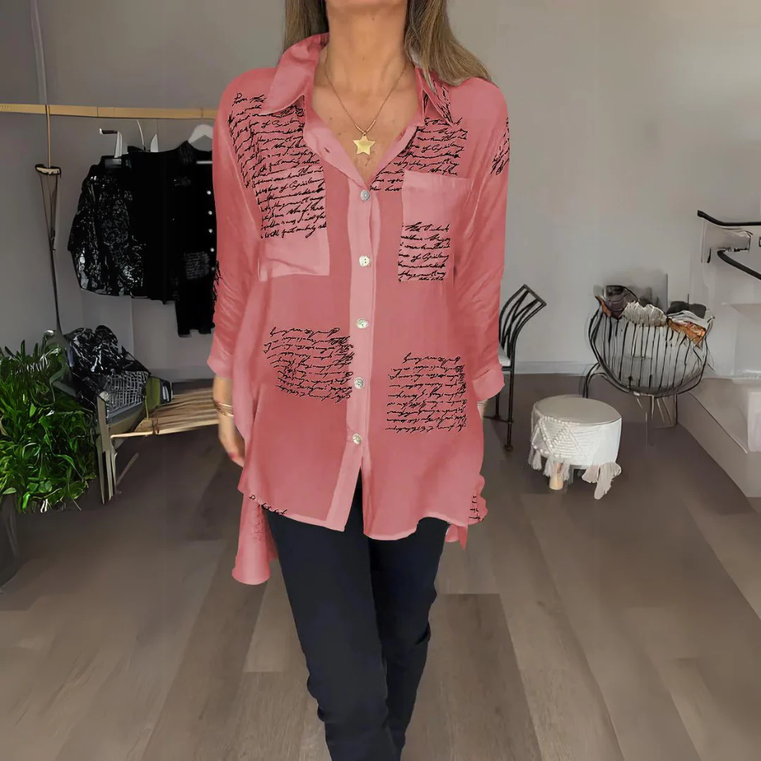 Zoey - Handwritten Button-Up Shirt - Image 7