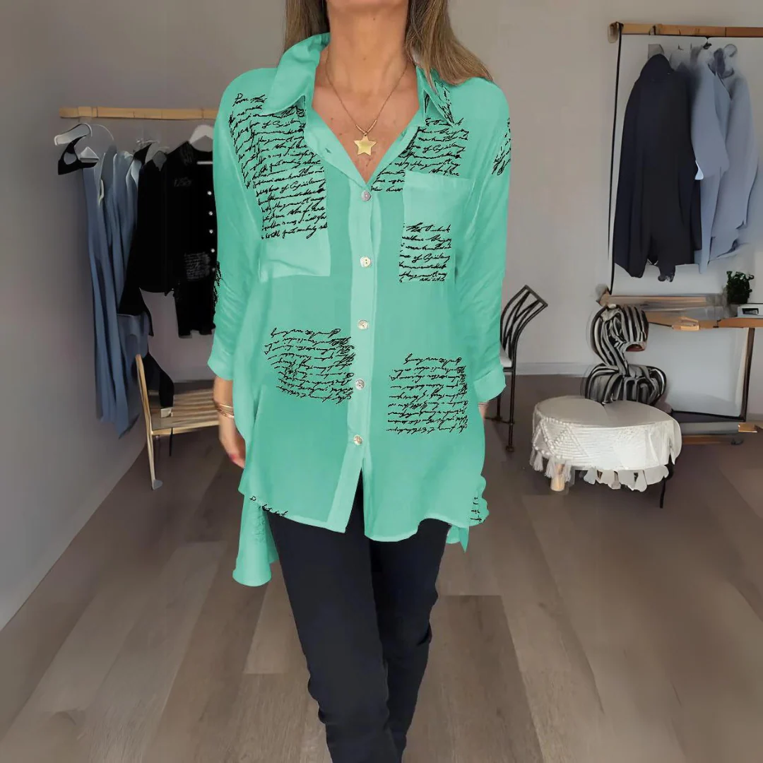 Zoey - Handwritten Button-Up Shirt - Image 8