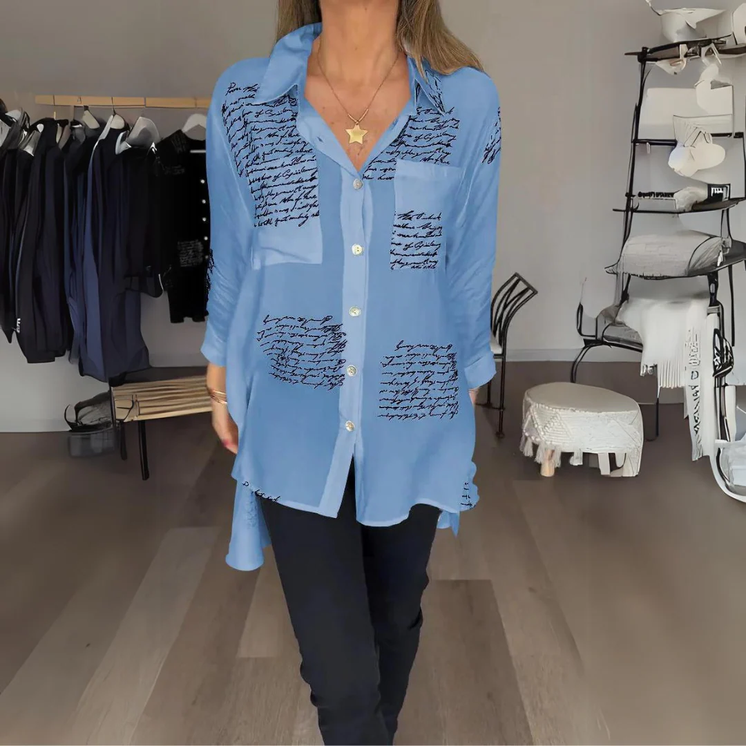 Zoey - Handwritten Button-Up Shirt - Image 9